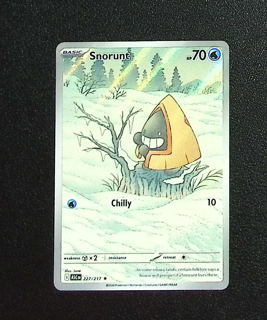 Pokemon Ascended Heroes Snorunt Illustration Rare #227: Pokemon Trading Card Game Cards, Charizard, Pikachu, Mewtwo, Reverse Holo, Holo Rare, Secret Rare Cards, Full Art Cards, Eevee, Ultra Rare Card, Illustration Rare, Special Illustration Rare SIR