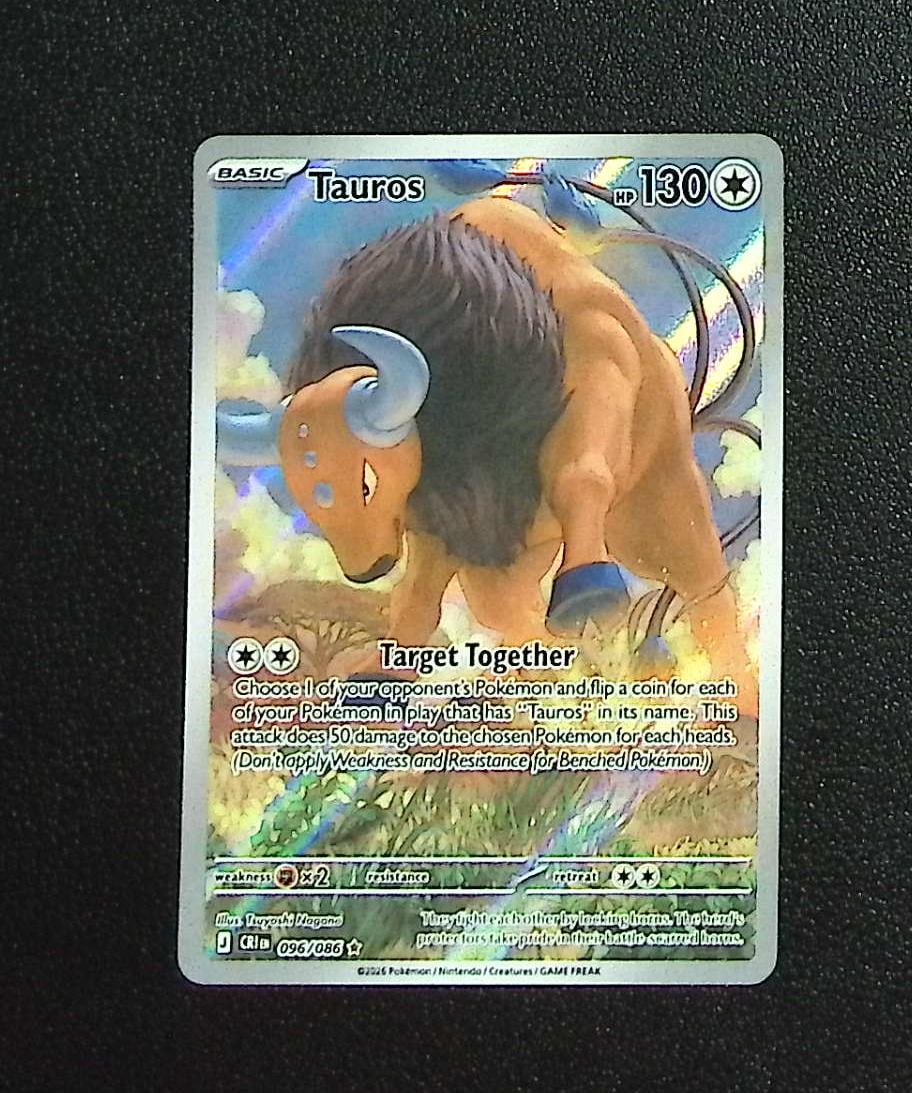 Pokemon Chaos Rising Tauros Illustration Rare #96: Pokemon Trading Card Game Cards, Charizard, Pikachu, Mewtwo, Reverse Holo, Holo Rare, Secret Rare Cards, Full Art Cards, Eevee, Ultra Rare Card, Illustration Rare, Special Illustration Rare SIR