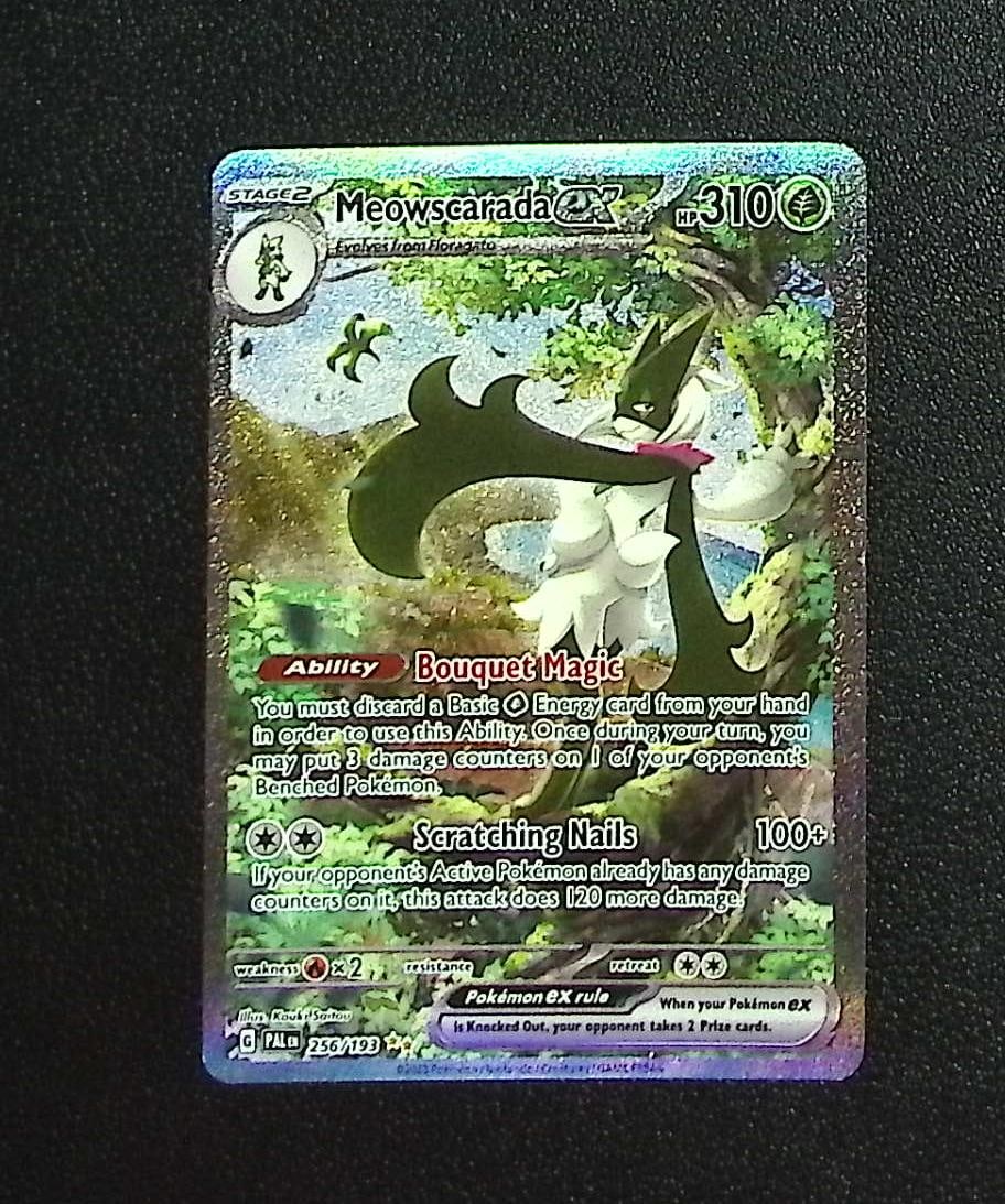 Pokemon Paldea Evolved Meowscarada Ex Special Illustration Rare #256: Pokemon Trading Card Game Cards, Charizard, Pikachu, Mewtwo, Reverse Holo, Holo Rare, Secret Rare Cards, Full Art Cards, Eevee, Ultra Rare Card, Illustration Rare, Special Illustration Rare SIR