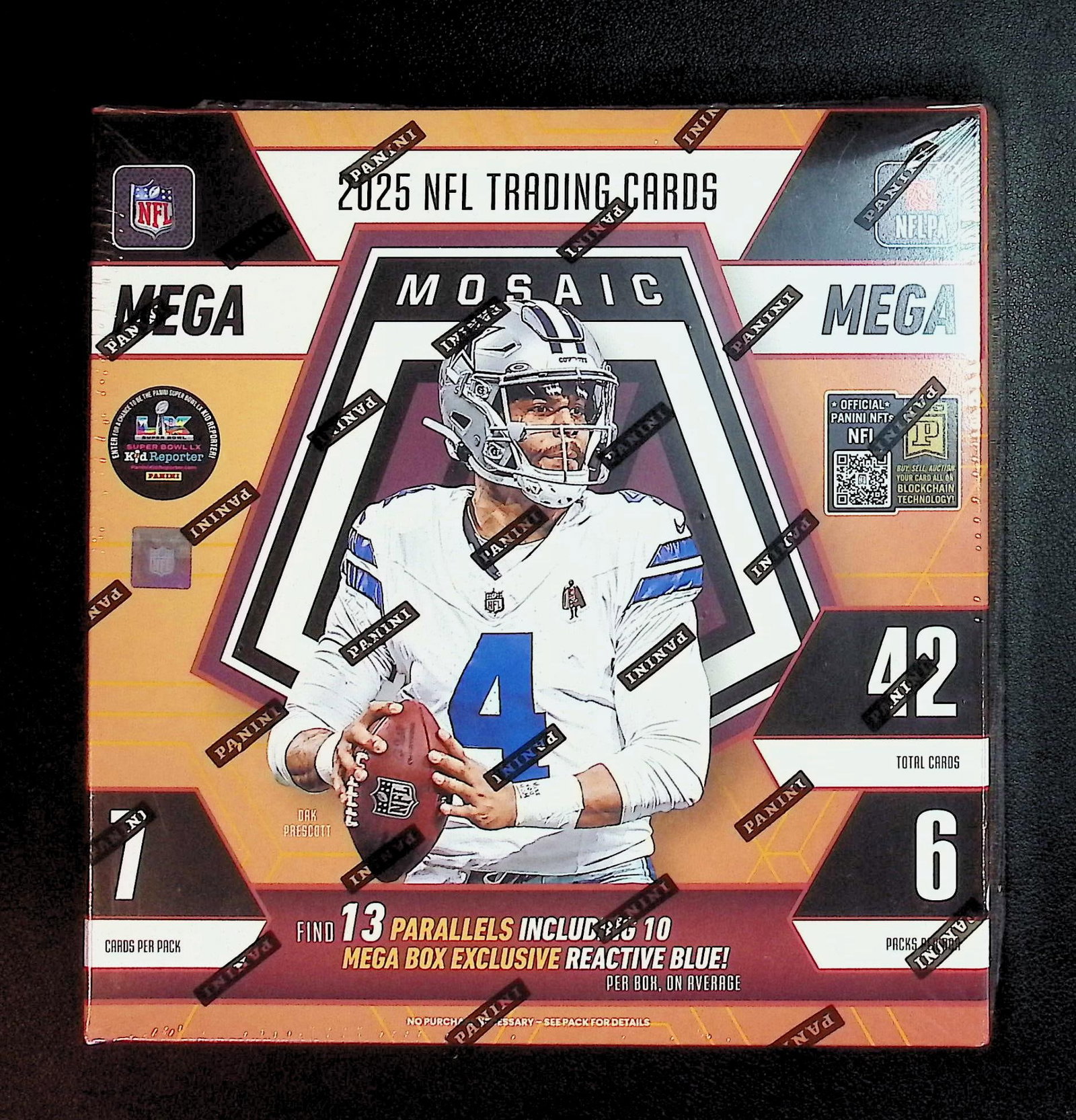 2025 Panini Mosaic Football MEGA BOX - Jaxson Dart, Cam Skattebo, Emeka Egbuka, Ashton Jeanty,: Panini Rookie Football NFL Trading & Sports Cards, Rookie Cards in This Set are Jaxson Dart, Cam Ward, Shedeur Sanders, Cam Skattebo, Travis Hunter, Football & Sports Cards for Sale Near Me, Silver, W