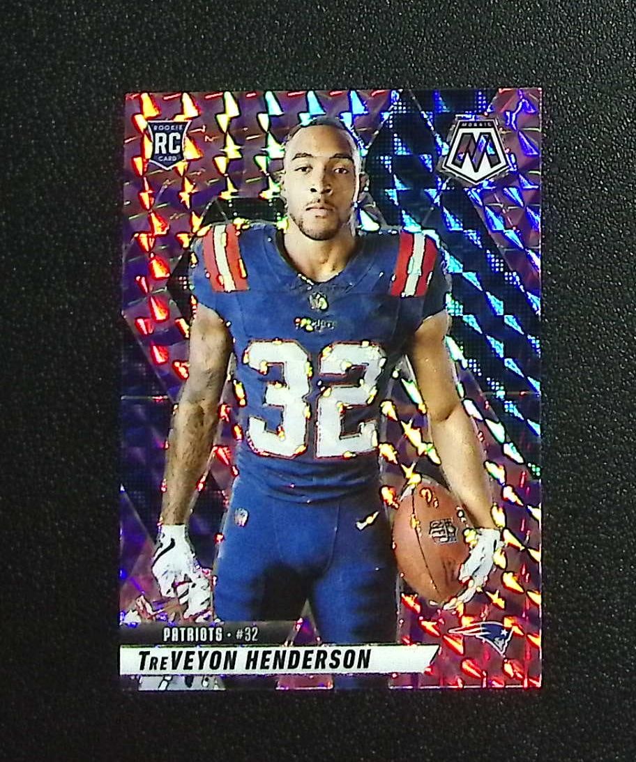 TreVeyon Henderson Rookie Purple Reactive Variation 2025 Mosaic #278 Patriots: Panini, Donruss Optic, & Donruss Select, Prizm, Mosaic, Contenders, Zenith, Phoenix, Illusions, Absolute, Rookie NFL Sports Trading Cards, SP, SSP, Cards, Football Cards for Sale Near Me, Superbowl & 