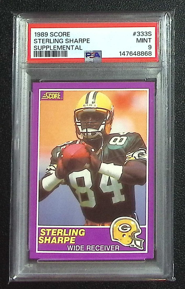 Sterling Sharpe Rookie Card 1989 Score Supplemental #333S PSA 9 Green Bay Packers (1 of 2)