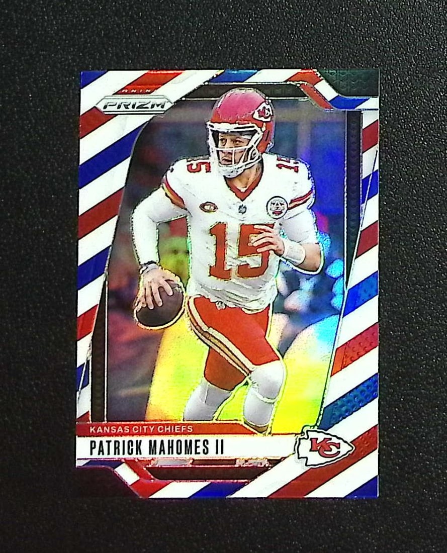 Patrick Mahomes Red White Blue Prizm 2024 Panini Prizm #138 Kansas City Chiefs: Panini, Donruss Optic, & Donruss Select, Prizm, Mosaic, Contenders, Zenith, Phoenix, Illusions, Absolute, Rookie NFL Sports Trading Cards, SP, SSP, Cards, Football Cards for Sale Near Me, Superbowl & 