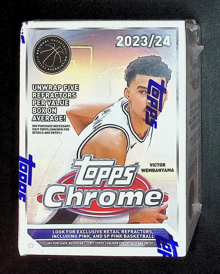2023-24 Topps Chrome Basketball Cards BLASTER BOX Victor Wembanyama Rookie Card: Topps Chrome Basketball NBA Trading & Sports Cards, Rookie Cards in this set are Victor Wembanyama Rookie, Brandon Miller, Amen Thompson, Scoot Henderson, Ausar Thompson, Autographs, Signatures, Green