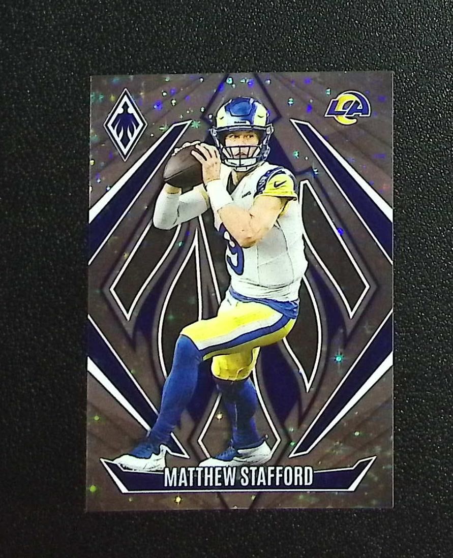 Matthew Stafford Stars /180 2024 Panini Phoenix #106 Los Angeles Rams: Panini, Donruss Optic, & Donruss Select, Prizm, Mosaic, Contenders, Zenith, Phoenix, Illusions, Absolute, Rookie NFL Sports Trading Cards, SP, SSP, Cards, Football Cards for Sale Near Me, Superbowl & 