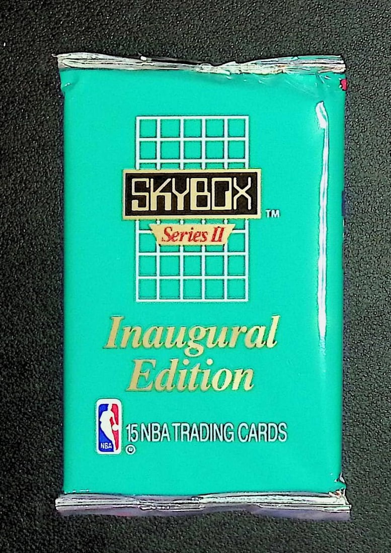 1990 Skybox SERIES 2 Innaugural Edition Basketball Vintage Basketball Retail Box Wax Pack: Vintage Valuable Basketeball NBA Trading & Sports Cards Sold On Line, Michael Jordan, Chicago Bulls, David Robinson Rookie Card, Shawn Kemp Rookie Card, Magic Johnson, Larry Bird, Tim Hardaway RC, Old