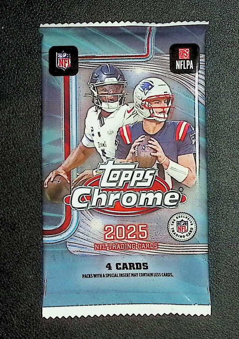 2025 Topps Chrome Football Blaster Box Pack: Topps Football NFL Trading & Sports Cards, Refractors, Prism Refractors, X-Fractors, Sports Cards for Sale Near Me, Super Bowl & Hall of Fame Players, Autographs, SP, SSP, Valuable Auction Memorabilia