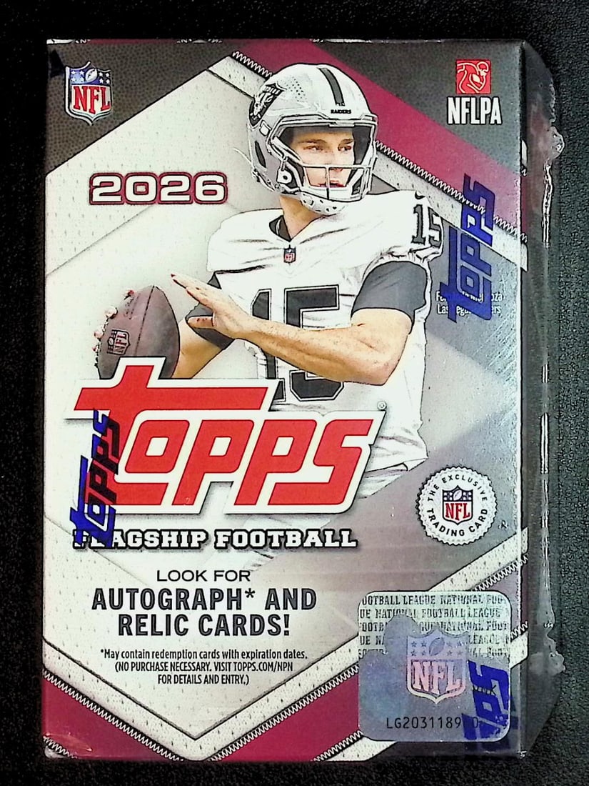 2026 Topps Flagship Football BLASTER Box: Topps Football NFL Trading & Sports Cards, Refractors, Prism Refractors, X-Fractors, Sports Cards for Sale Near Me, Super Bowl & Hall of Fame Players, Autographs, SP, SSP, Valuable Auction Memorabilia