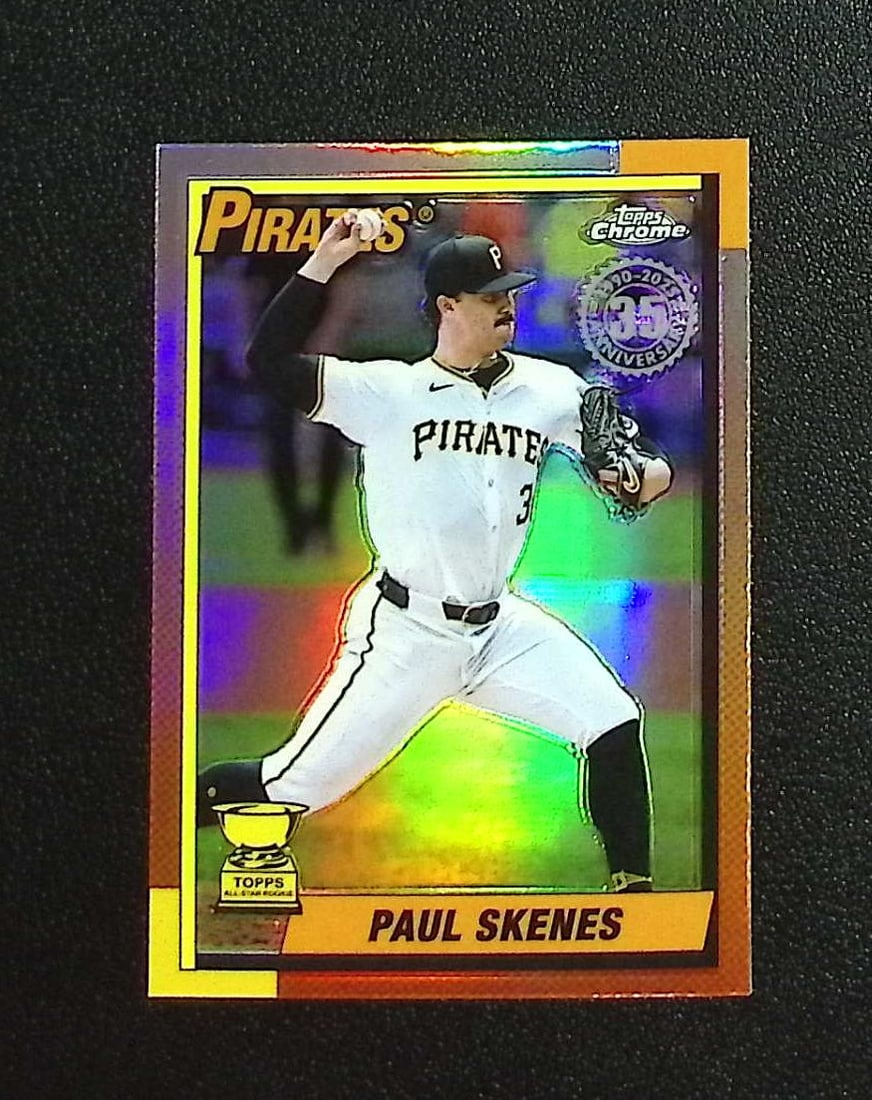 Paul Skenes 2025 Topps Chrome #90CB-13 Pittsburgh Pirates: Topps, Bowman, & Fanatics Baseball MLB Trading & Sports Cards, Sports Cards for Sale Near Me, World Series & Hall of Fame Players Memorabilia, Refractors, X-Fractors, Numbered, SP, SSP, Valuable Aucti