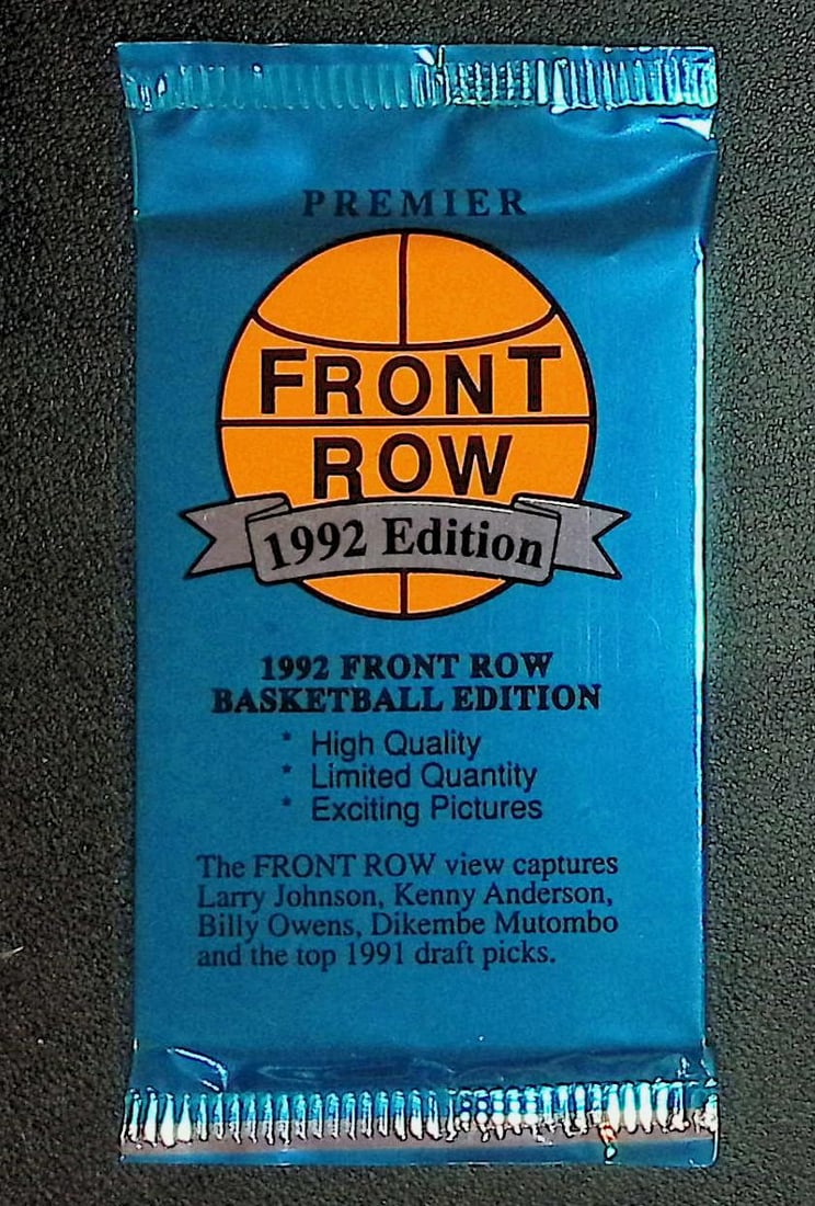 1992 Front Row Premier Vintage Basketball Retail Box Pack: Vintage Valuable Basketeball NBA Trading & Sports Cards Sold On Line, Michael Jordan, Chicago Bulls, Magic Johnson, Larry Bird, Old Sports Cards for Sale Near Me, Auction Lots Sold On Line