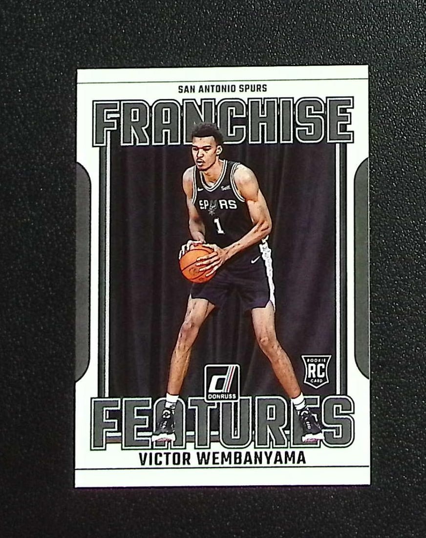 Victor Wembanyama Rookie Card Franchise Features 2023-24 Donruss #29 Spurs: Panini, Donruss Optic, Donruss Select, Prizm, Mosaic, Contenders, Revolution, Phoenix, NBA Hoops, Rookie NFL Sports Trading Cards, Silver, SP, SSP, Wave Prizms, Numbered Cards, Basketball sports Cards