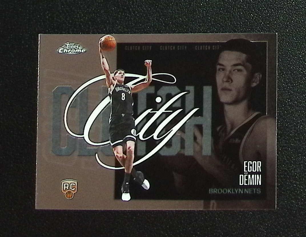 Egor Demin Rookie Card Clutch City 2025-26 Topps Chrome Update #YQ-11 Nets: Topps & Bowman Basketball NBA Trading & Sports Cards, Sports Cards for Sale Near Me, Chrome, Refractor, SP, SSP, Valuable Auction Memorabilia Lots Sold On Line, NBA Championship & Hall of Fame Player 