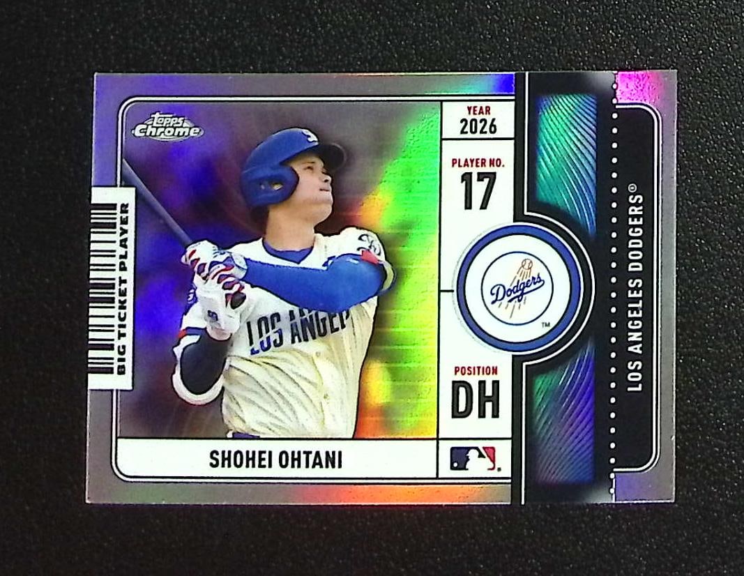 Shohei Ohtani Big Ticket Player 2026 Topps Chrome #BTP-3 Los Angeles Dodgers: Topps, Bowman, & Fanatics Baseball MLB Trading & Sports Cards, Sports Cards for Sale Near Me, World Series & Hall of Fame Players Memorabilia, Refractors, X-Fractors, Numbered, SP, SSP, Valuable Aucti