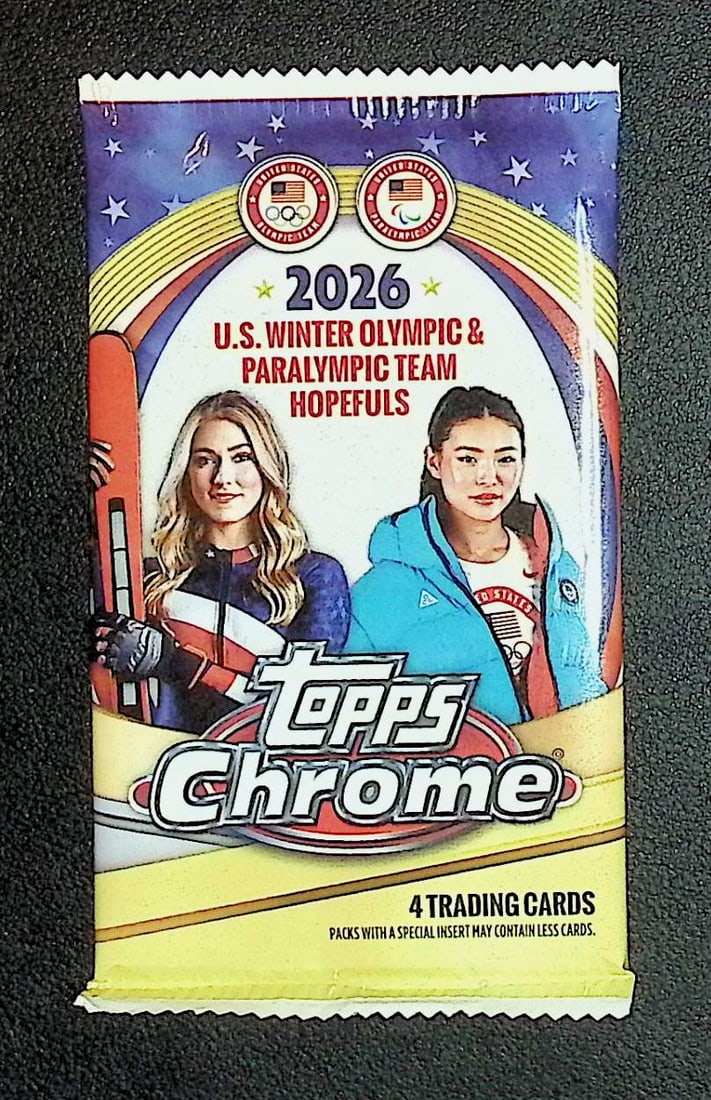 2026 Topps Chrome US Winter Olympics & Paralympic Team Hopefuls Blaster Box Pack: Factory Sealed Topps Trading & Sports Cards, Speckled, SP, SSP, Variations, Autographs, Chrome, Refractors, Sports Cards for Sale Near Me, Valuable Auction Lots for Sale on Line