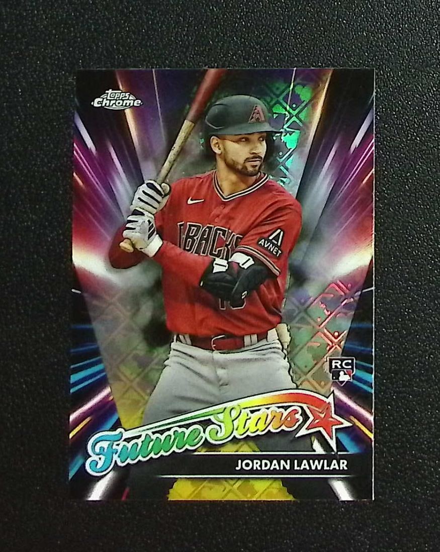 Jordan Lawlar Rookie Future Stars Logofractor 2024 Topps Chrome #FSLE-6 DBacks: Topps, Bowman, & Fanatics Baseball MLB Trading & Sports Cards, Sports Cards for Sale Near Me, World Series & Hall of Fame Players Memorabilia, Refractors, X-Fractors, Numbered, SP, SSP, Valuable Aucti