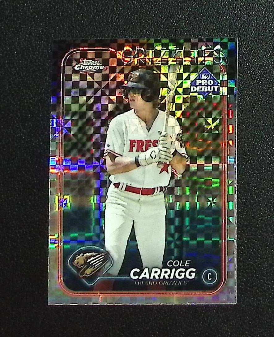 Cole Carrigg Pro Debut Xfractor 2024 Topps Chrome #PDC-9: Topps, Bowman, & Fanatics Baseball MLB Trading & Sports Cards, Sports Cards for Sale Near Me, World Series & Hall of Fame Players Memorabilia, Refractors, X-Fractors, Numbered, SP, SSP, Valuable Aucti