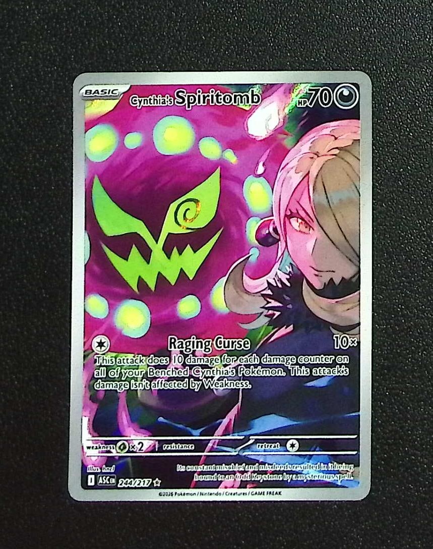 Pokemon Ascended Heroes Cynthia's Spiritomb Illustration Rare #244: Pokemon Trading Card Game Cards, Charizard, Pikachu, Mewtwo, Reverse Holo, Holo Rare, Secret Rare Cards, Full Art Cards, Eevee, Ultra Rare Card, Illustration Rare, Special Illustration Rare SIR