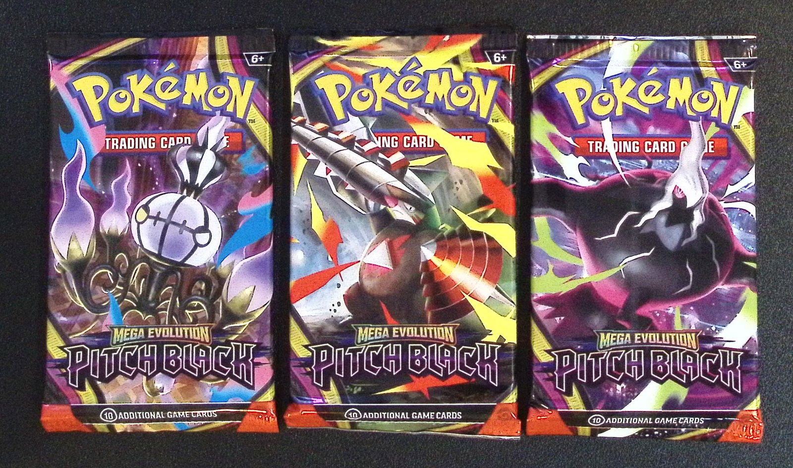Lot of 3 Pokemon Pitch Black Booster Packs (1 of 1)
