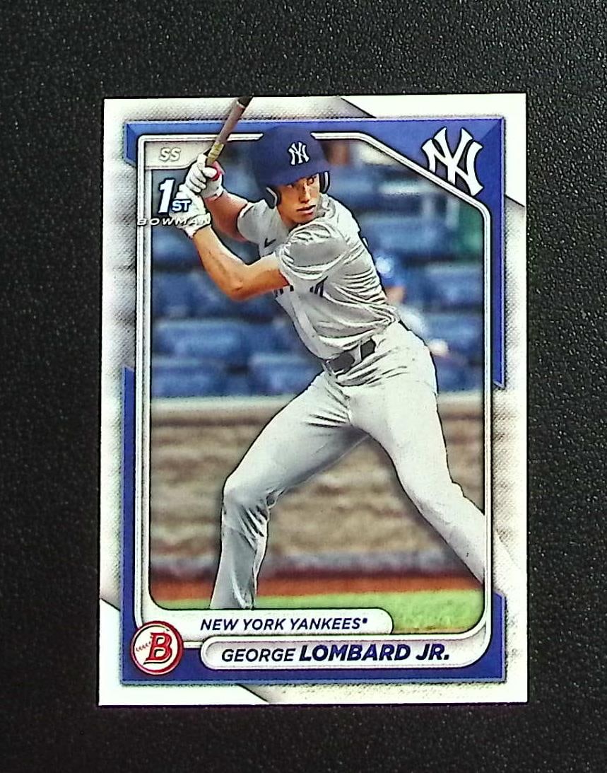 George Lombard Jr. 1st Bowman 2024 Bowman #BP-79 New York Yankees: Topps, Bowman, & Fanatics Baseball MLB Trading & Sports Cards, Sports Cards for Sale Near Me, World Series & Hall of Fame Players Memorabilia, Refractors, X-Fractors, Numbered, SP, SSP, Valuable Aucti
