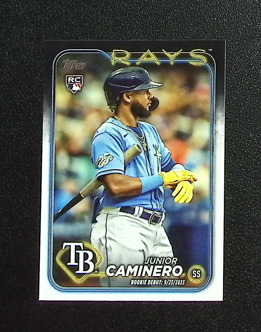 Junior Caminero Rookie Card 2024 Topps Update #US223 Tampa Bay Rays: Topps, Bowman, & Fanatics Baseball MLB Trading & Sports Cards, Sports Cards for Sale Near Me, World Series & Hall of Fame Players Memorabilia, Refractors, X-Fractors, Numbered, SP, SSP, Valuable Aucti