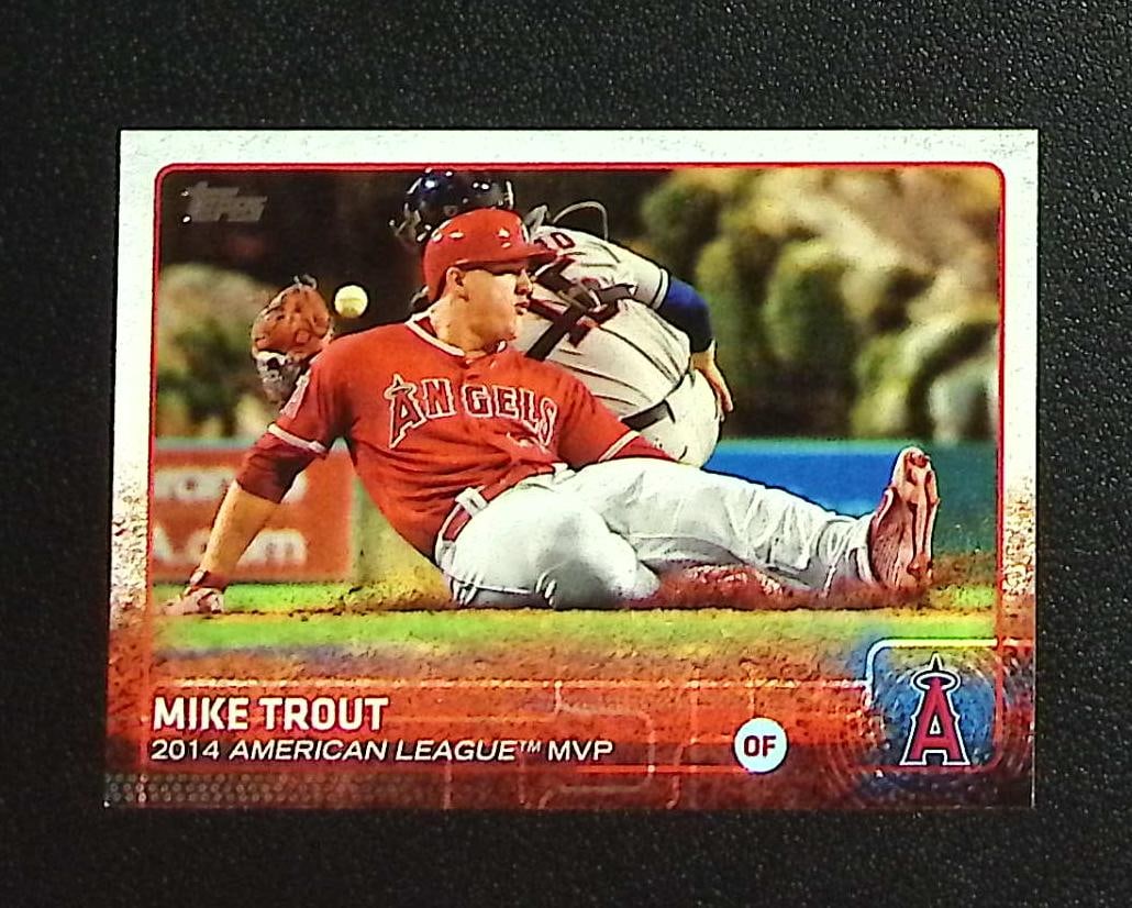Mike Trout 2015 Topps Series Two #510 Los Angeles Angels: Topps, Bowman, & Fanatics Baseball MLB Trading & Sports Cards, Sports Cards for Sale Near Me, World Series & Hall of Fame Players Memorabilia, Refractors, X-Fractors, Numbered, SP, SSP, Valuable Aucti