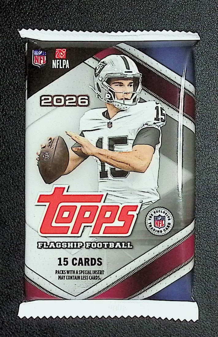 2026 Topps Flagship Football MEGA Box Pack: Topps Football NFL Trading & Sports Cards, Refractors, Prism Refractors, X-Fractors, Sports Cards for Sale Near Me, Super Bowl & Hall of Fame Players, Autographs, SP, SSP, Valuable Auction Memorabilia