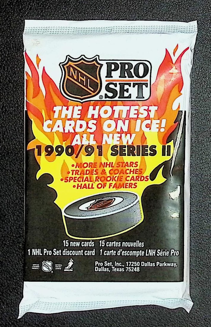 1990-91 Pro Set Series 2 Vintage Hockey Card Factory Sealed Retail Box Pack Sports Cards: Pro Set Vintage Hockey NHL Trading & Sports Cards, Brett Hull, Ray Bourque, Patrick Roy, Mario Lemieux, Wayne Gretzky, Sports Cards for Sale Near Me, Auction Lots for Sale on Line, Stanley Cup Winners