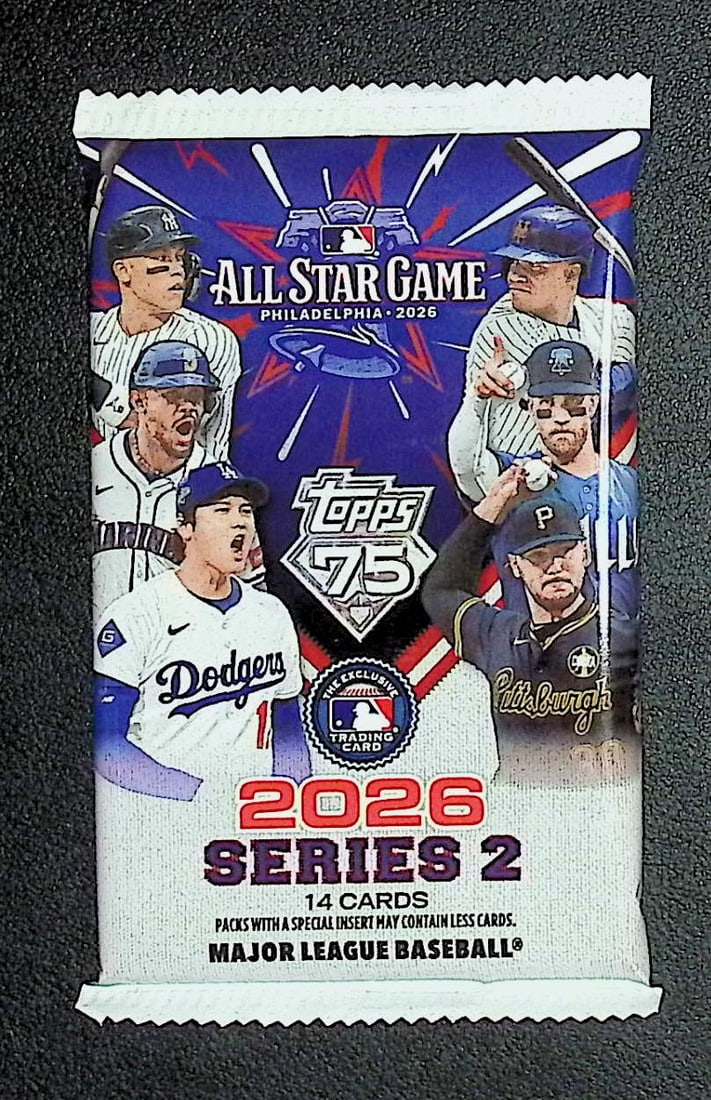 2026 Topps Series 2 All Star Game Baseball 75th Anniversary MEGA BOX PACK: Factory Sealed Topps Baseball MLB Trading & Sports Cards, Speckled, SP, SSP, Variations, Autographs, Chrome, Refractors, 1976 Topps, Sports Cards for Sale Near Me, Valuable Auction Lots for Sale on Li
