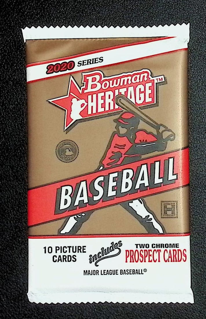 2020 Bowman HERITAGE HOBBY BOX PACK 2 Chrome Prospect Cards in Every Pack: 2 Chrome Prospect Cards in Every Pack Bowman Baseball MLB Trading & Sports Cards, World Series & Hall of Fame Players, Auction Lots for Sale On Line, Rookie & Prospect Cards, Refractors, Numbered, SSP