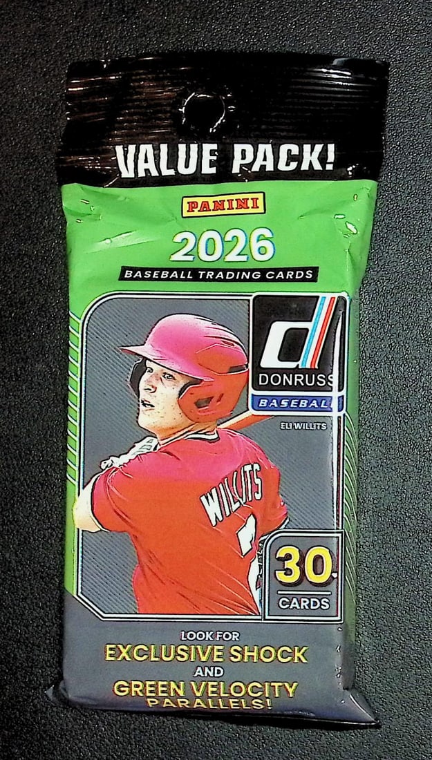 2026 Donruss Baseball Card Hanger Value Fat Pack - 30 Cards Per Pack, Shock Parallels: Donruss Baseball MLB Trading Cards, Rookie Cards, Sports Cards for Sale Near Me, Hall of Fame & World Series Champion Players, Travis Bazzanna, Jake Misiorowski, Prospect Konnor Griffin, Bubba Chandle