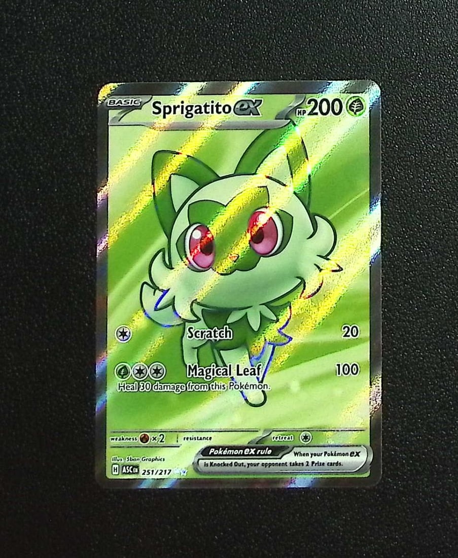 Pokemon Ascended Heroes Sprigatito Ex Ultra Rare #251: Pokemon Trading Card Game Cards, Charizard, Pikachu, Mewtwo, Reverse Holo, Holo Rare, Secret Rare Cards, Full Art Cards, Eevee, Ultra Rare Card, Illustration Rare, Special Illustration Rare SIR