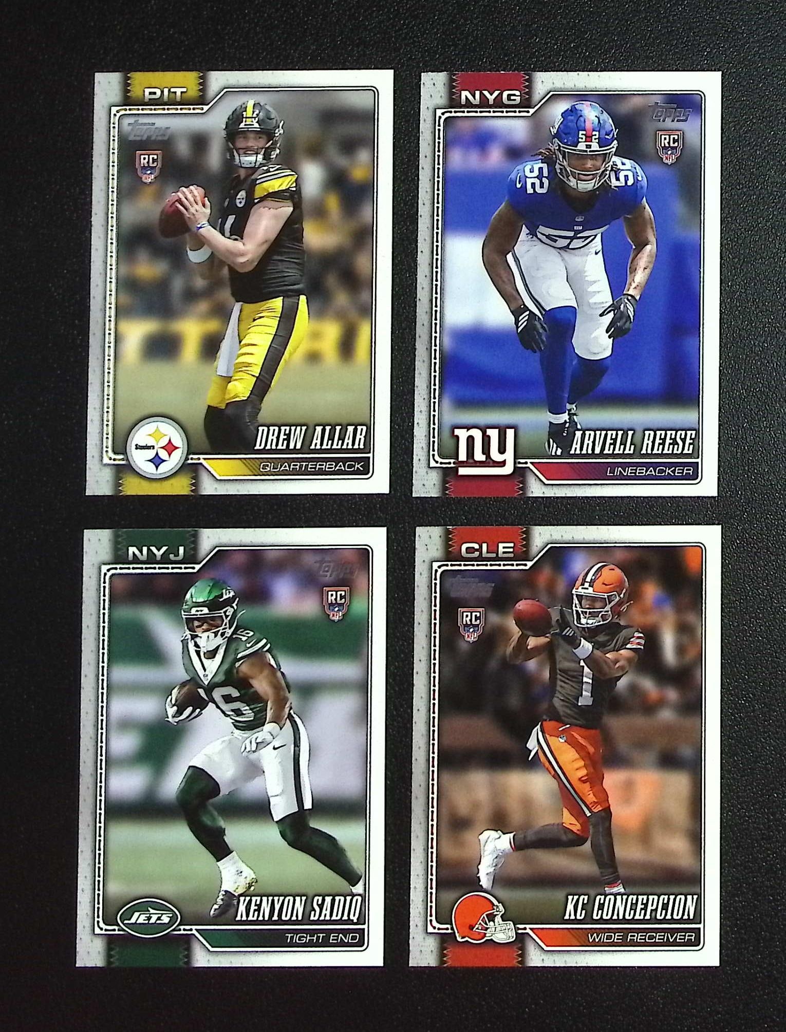 Lot of 4 2026 Topps Football Rookie Cards. Allar, Reese, Sadiq, Concepcion (1 of 2)