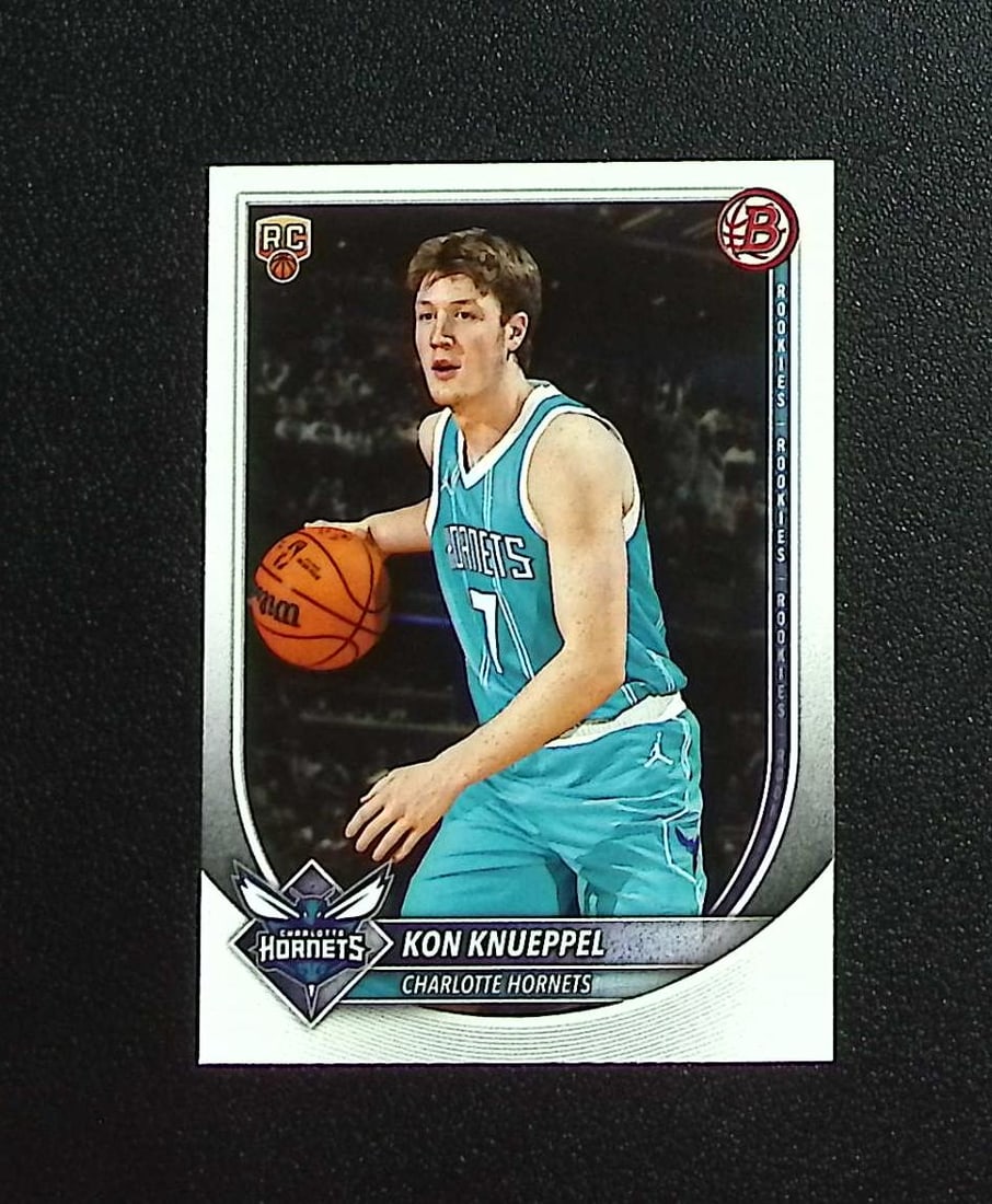 Kon Knueppel Rookie Card 2025-26 Bowman #4 Charlotte Hornets: Topps & Bowman Basketball NBA Trading & Sports Cards, Sports Cards for Sale Near Me, Chrome, Refractor, SP, SSP, Valuable Auction Memorabilia Lots Sold On Line, NBA Championship & Hall of Fame Player 