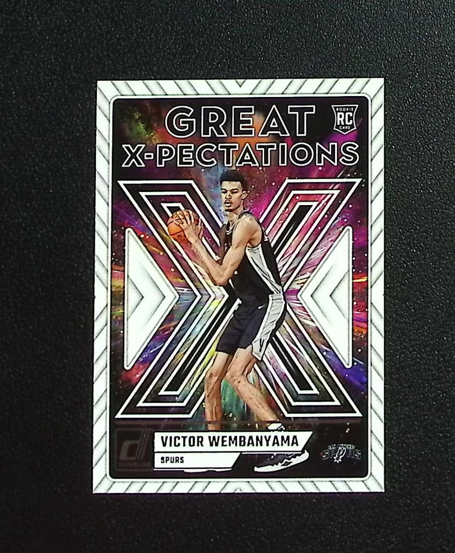 Victor Wembanyama Rookie Great X-Pectations 2023-24 Donruss #10 San Antonio Spurs: Panini, Donruss Optic, Donruss Select, Prizm, Mosaic, Contenders, Revolution, Phoenix, NBA Hoops, Rookie NFL Sports Trading Cards, Silver, SP, SSP, Wave Prizms, Numbered Cards, Basketball sports Cards