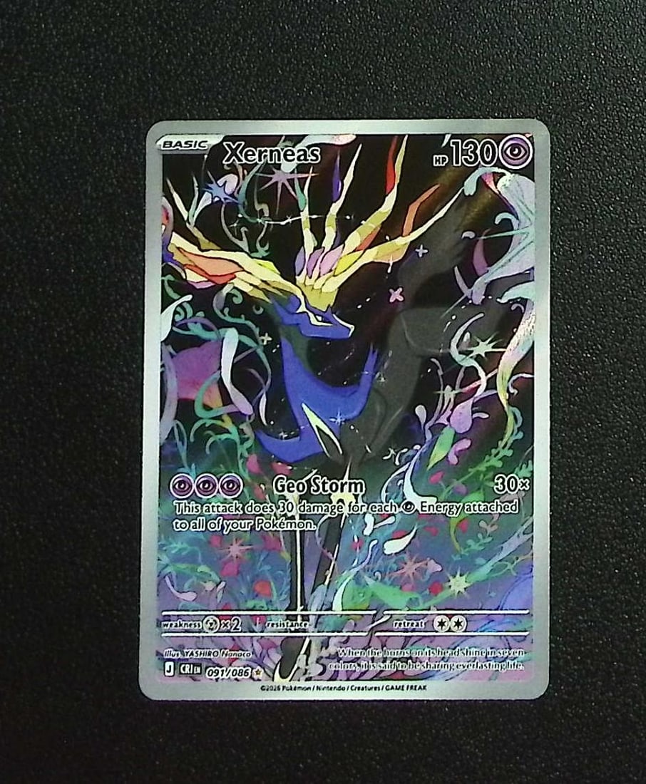 Pokemon Chaos Rising Xerneas Illustration Rare #91: Pokemon Trading Card Game Cards, Charizard, Pikachu, Mewtwo, Reverse Holo, Holo Rare, Secret Rare Cards, Full Art Cards, Eevee, Ultra Rare Card, Illustration Rare, Special Illustration Rare SIR