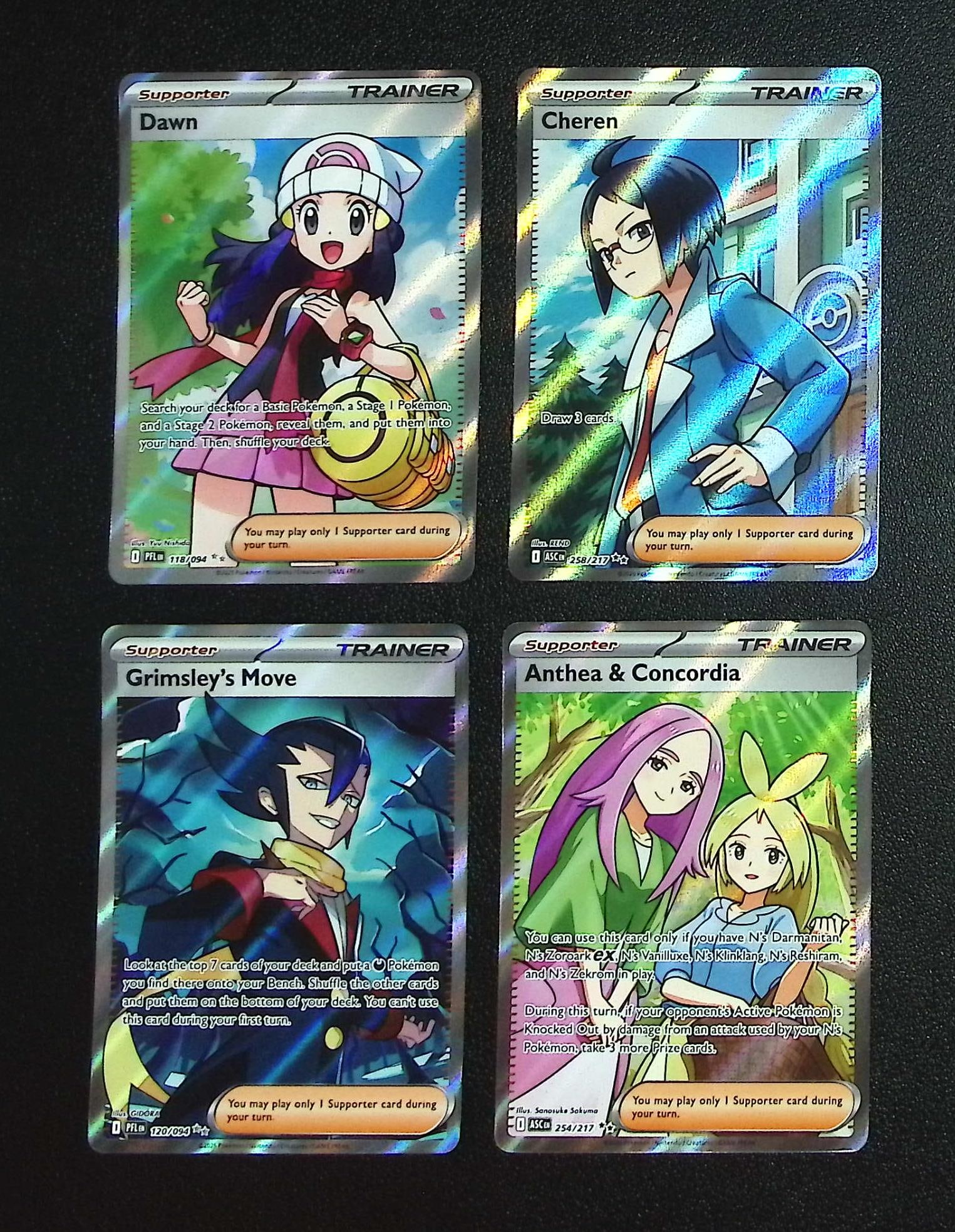 Lot of 4 Pokemon Ultra Rare Trainer Cards. 2 Ascended Heroes & 2 Phantasmal Flames: Pokemon Trading Card Game Cards, Charizard, Pikachu, Mewtwo, Reverse Holo, Holo Rare, Secret Rare Cards, Full Art Cards, Eevee, Ultra Rare Card, Illustration Rare, Special Illustration Rare SIR
