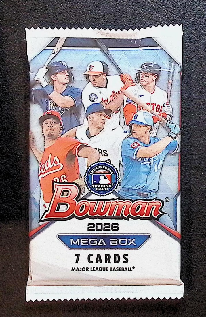 2026 Bowman Baseball Cards MEGA BOX PACK, Roman Anthony Rookie Card, Konnor Griffin Prospect: Set Rookies Include: Cooper Flagg, Kon Knuepple, V.J. Edgecombe, & Carter Bryant. Bowman Basketball NBA Trading & Sports Cards, Sports Cards for Sale Near Me, Champion and Hall of Fame Players, Auctio