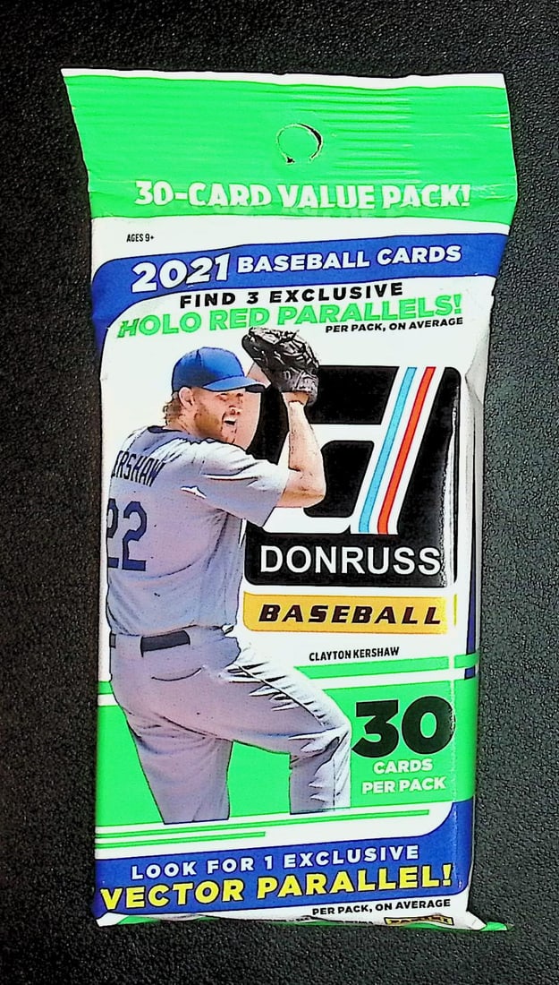 2021 Donruss Baseball Card Hanger Value Fat Pack - 30 Cards Per Pack, Holo Red Parallels: Donruss Baseball MLB Trading Cards, Rookie Cards, Sports Cards for Sale Near Me, Hall of Fame & World Series Champion Players, Shohei Ohtani, Mike Trout, Mookie Betts, Aaron Judge, Auction Lots for sa