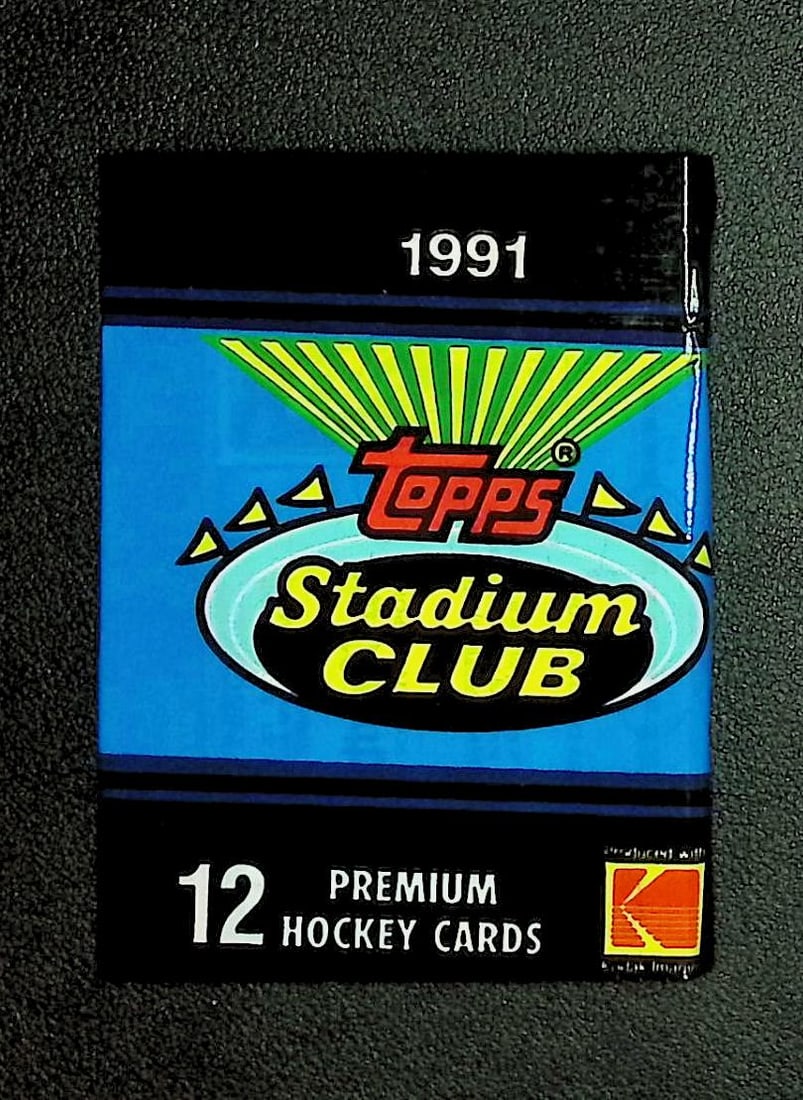 1991 Topps STADIUM CLUB Hockey Cards Retail Box Wax Pack NHL Trading Cards: Topps Vintage Hockey NHL Trading & Sports Cards, Brett Hull, Ray Bourque, Patrick Roy, Mario Lemieux, Wayne Gretzky, Old Sports Cards for Sale Near Me, Stanley Cup & Hall of Fame Players, Valuable Auc