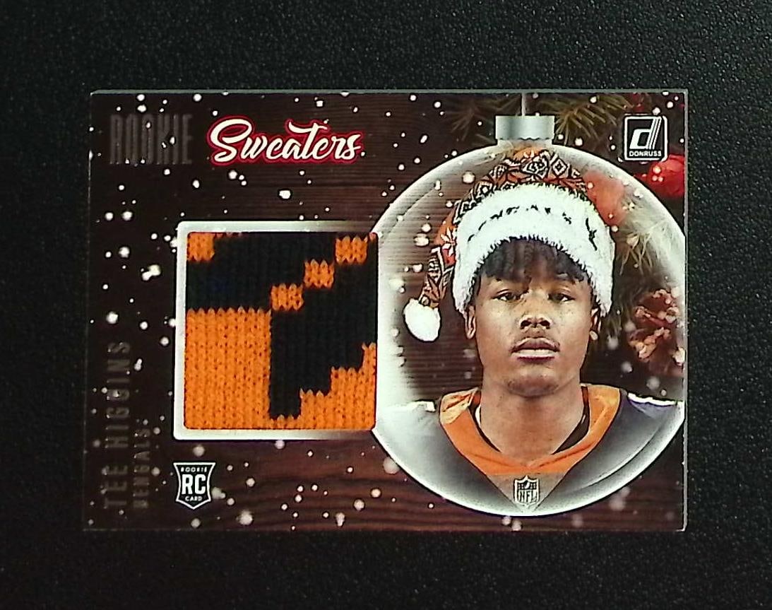 Tee Higgins Rookie Sweaters 2020 Donruss #SW-TH Cincinnati Bengals: Panini, Donruss Optic, & Donruss Select, Prizm, Mosaic, Contenders, Zenith, Phoenix, Illusions, Absolute, Rookie NFL Sports Trading Cards, SP, SSP, Cards, Football Cards for Sale Near Me, Superbowl & 