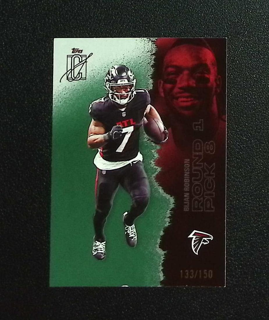 Bijan Robinson Green /150 2025 Topps Signature Class #4 Atlanta Falcons (1 of 2)