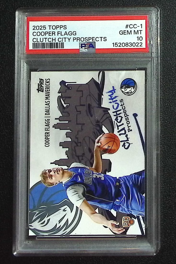 Cooper Flagg Rookie Clutch City Prospects 2025-26 Topps #CC-1 PSA 10 Mavericks (1 of 2)