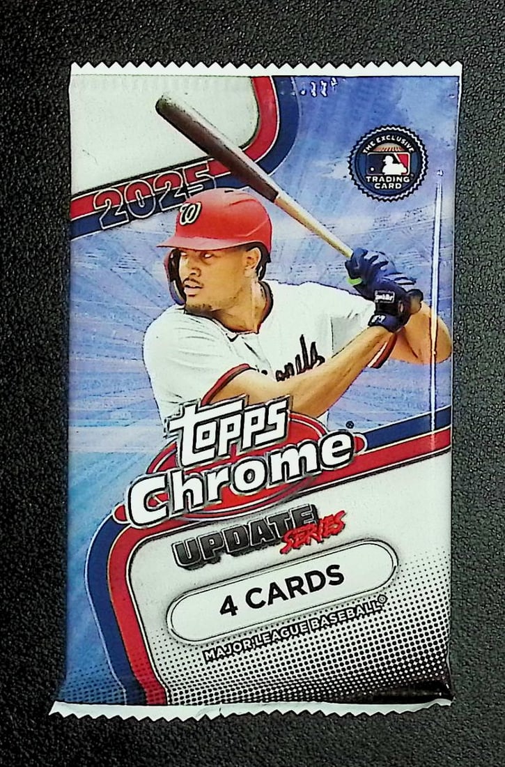 2025 Topps Chrome Update Series Baseball Cards BLASTER BOX PACK Sports Cards James Wood Rookie Card: Factory Sealed Topps Baseball MLB Trading & Sports Cards, Rookie Cards in this set are James Wood, Dylan Crews, Speckled, SP, SSP, Variations, Autographs, Chrome, Refractors, Sports Cards for Sale Nea