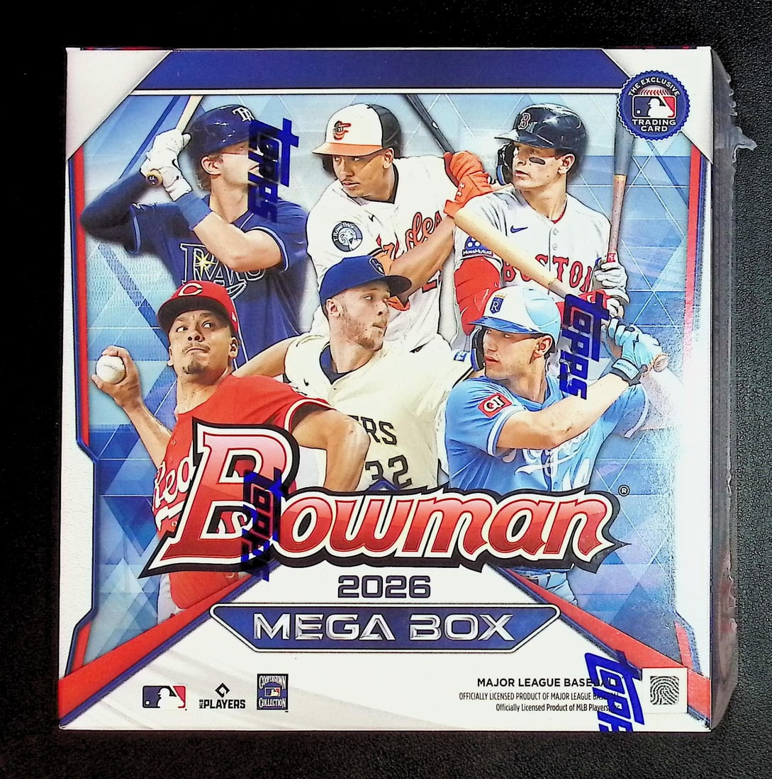 2026 Bowman Baseball Cards MEGA BOX, Roman Anthony Rookie Card, Konnor Griffin Prospect: Set Rookies Include: Cooper Flagg, Kon Knuepple, V.J. Edgecombe, & Carter Bryant. Bowman Basketball NBA Trading & Sports Cards, Sports Cards for Sale Near Me, Champion and Hall of Fame Players, Auctio