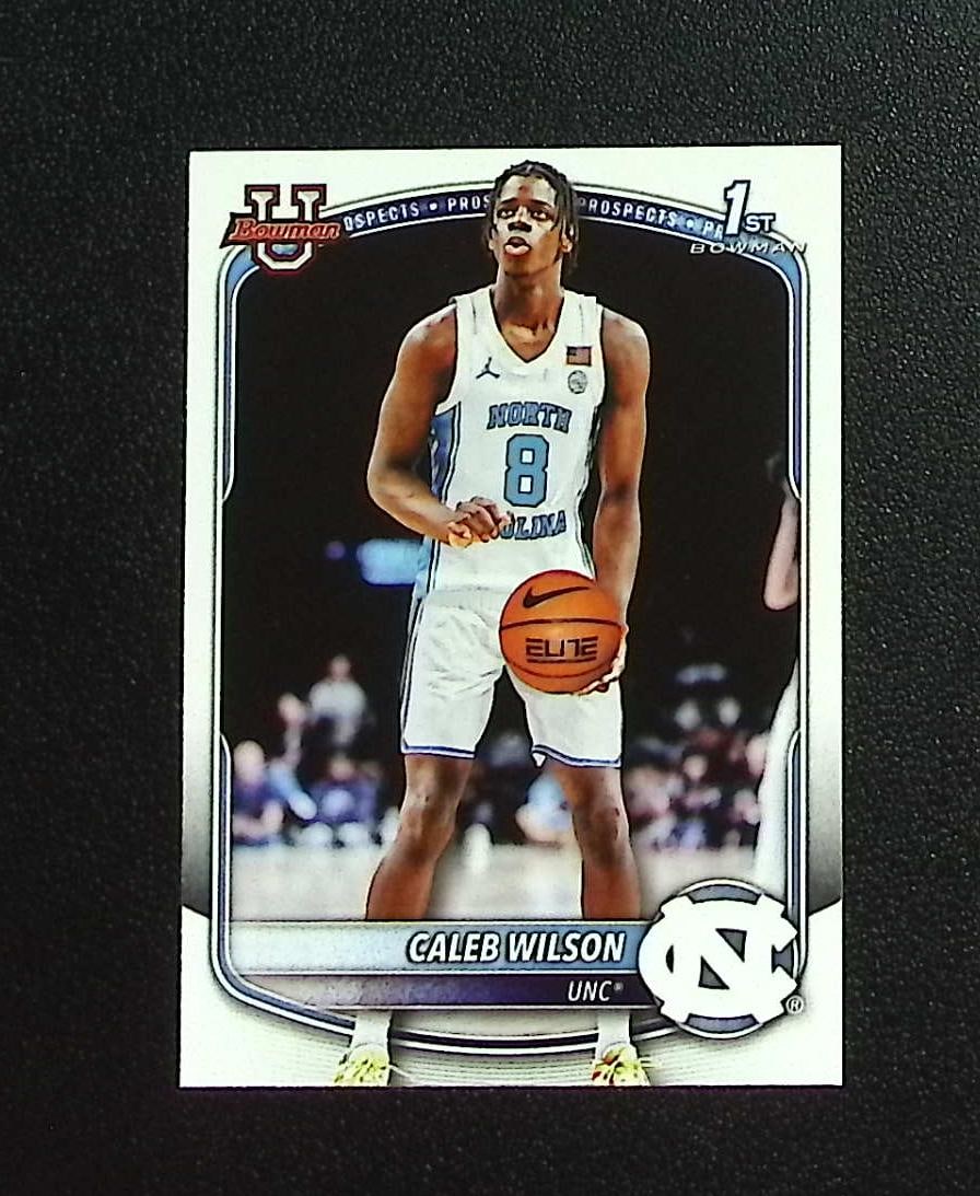 Caleb Wilson 1st Bowman 2025-26 Bowman #BPP-83 UNC Tarheels, Chicago Bulls: Topps & Bowman Basketball NBA Trading & Sports Cards, Sports Cards for Sale Near Me, Chrome, Refractor, SP, SSP, Valuable Auction Memorabilia Lots Sold On Line, NBA Championship & Hall of Fame Player 