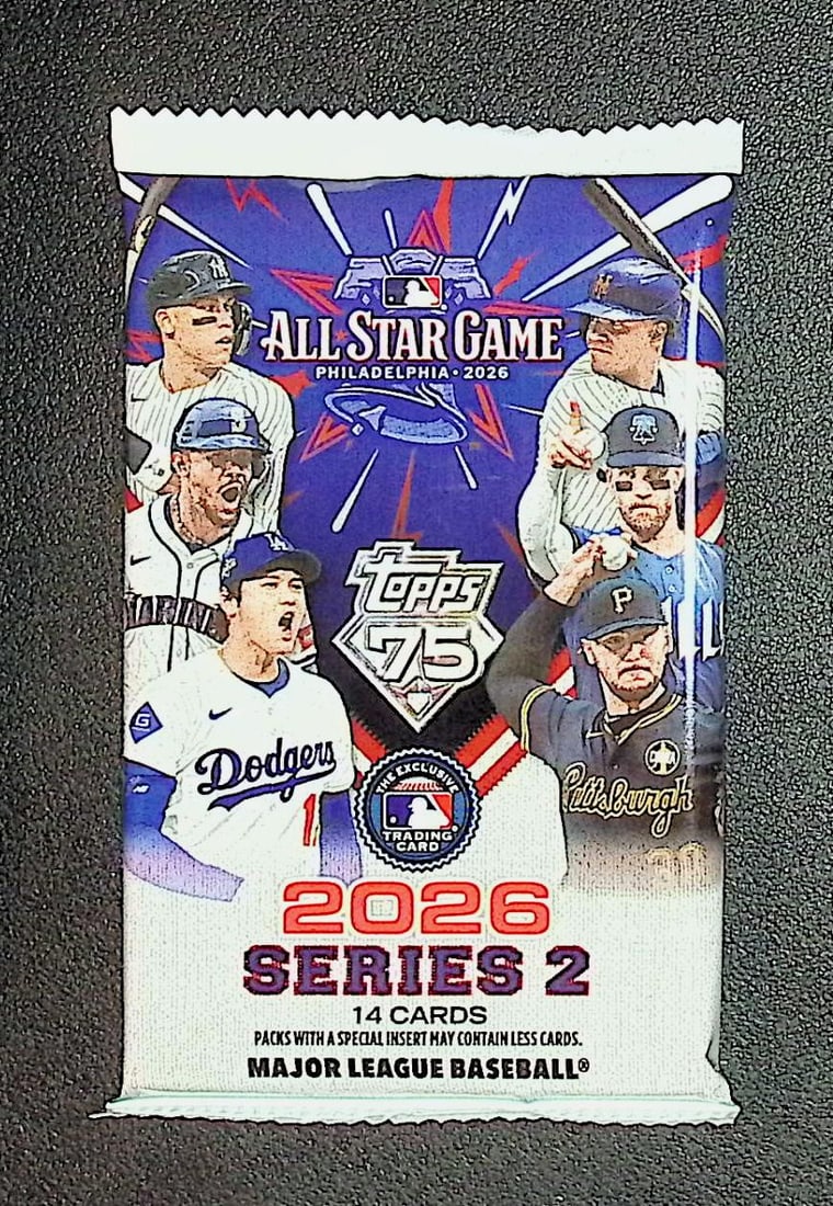 2026 Topps Series 2 All Star Game Baseball 75th Anniversary MEGA BOX PACK: Factory Sealed Topps Baseball MLB Trading & Sports Cards, Speckled, SP, SSP, Variations, Autographs, Chrome, Refractors, 1976 Topps, Sports Cards for Sale Near Me, Valuable Auction Lots for Sale on Li