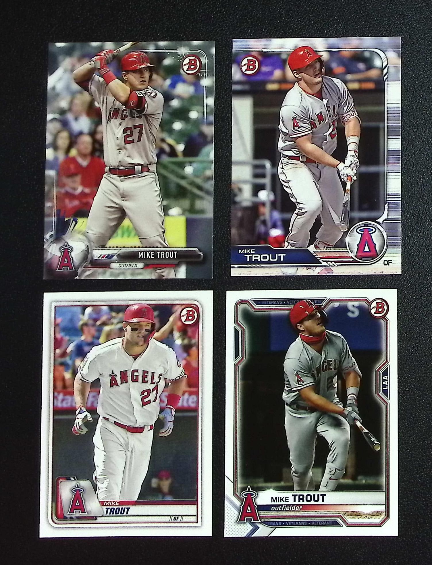 Lot of 4 Mike Trout Bowman Baseball Cards. All Different Years, See Pictures: Topps, Bowman, & Fanatics Baseball MLB Trading & Sports Cards, Sports Cards for Sale Near Me, World Series & Hall of Fame Players Memorabilia, Refractors, X-Fractors, Numbered, SP, SSP, Valuable Aucti