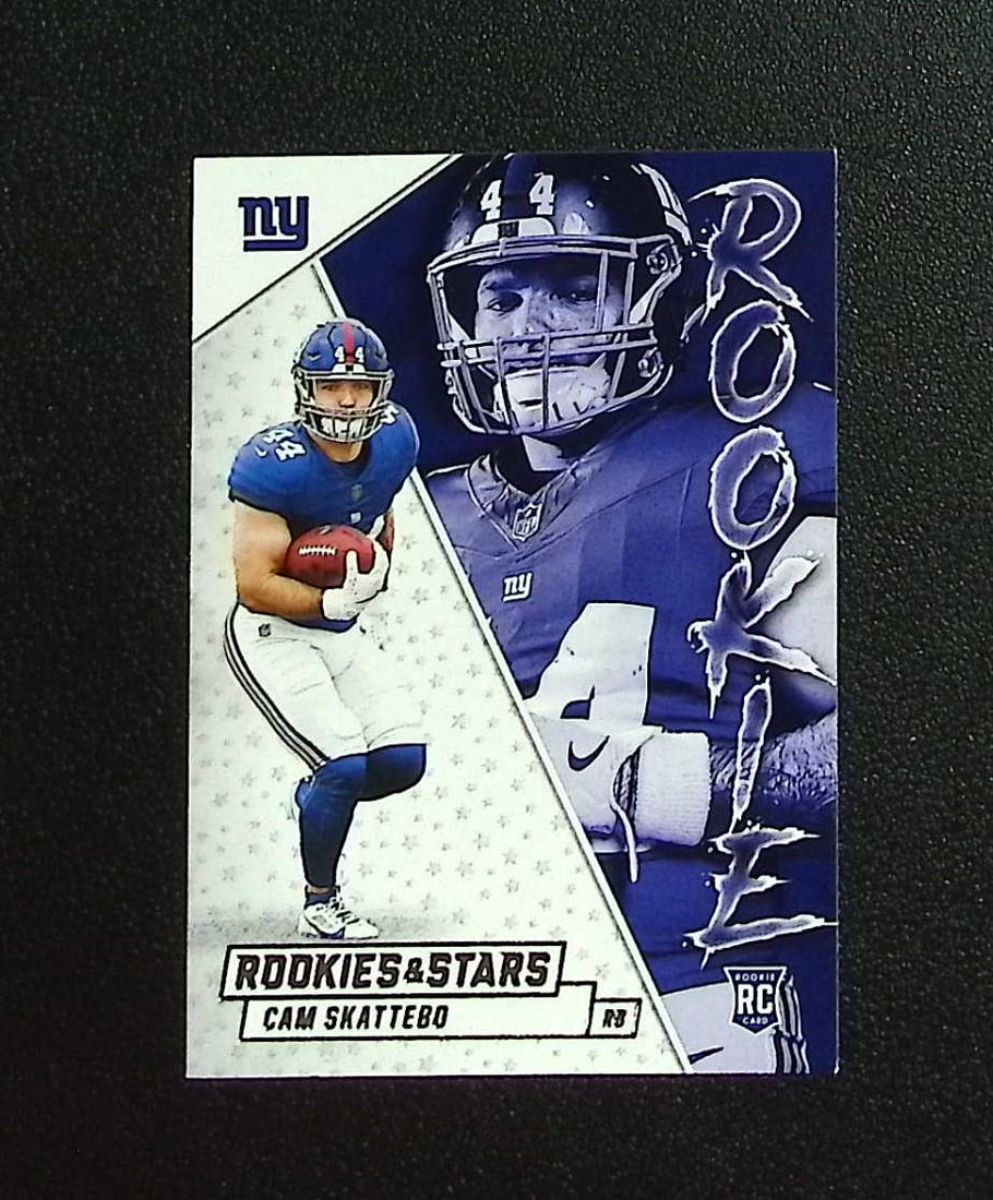 Cam Skattebo Rookie Exclusives 2025 Rookies & Stars #3 New York Giants: Panini, Donruss Optic, & Donruss Select, Prizm, Mosaic, Contenders, Zenith, Phoenix, Illusions, Absolute, Rookie NFL Sports Trading Cards, SP, SSP, Cards, Football Cards for Sale Near Me, Superbowl & 