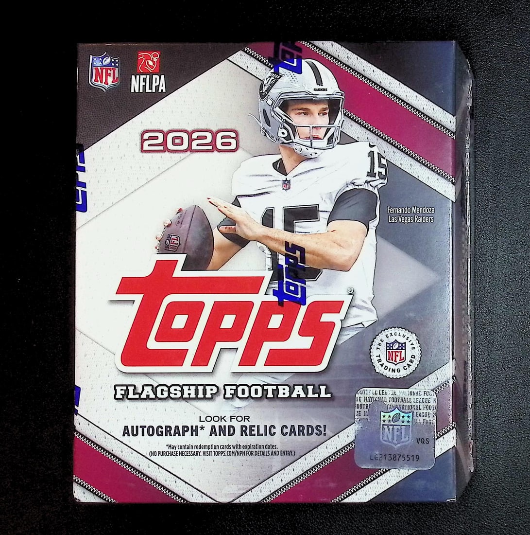 2026 Topps Flagship Football MEGA Box: Topps Football NFL Trading & Sports Cards, Refractors, Prism Refractors, X-Fractors, Sports Cards for Sale Near Me, Super Bowl & Hall of Fame Players, Autographs, SP, SSP, Valuable Auction Memorabilia