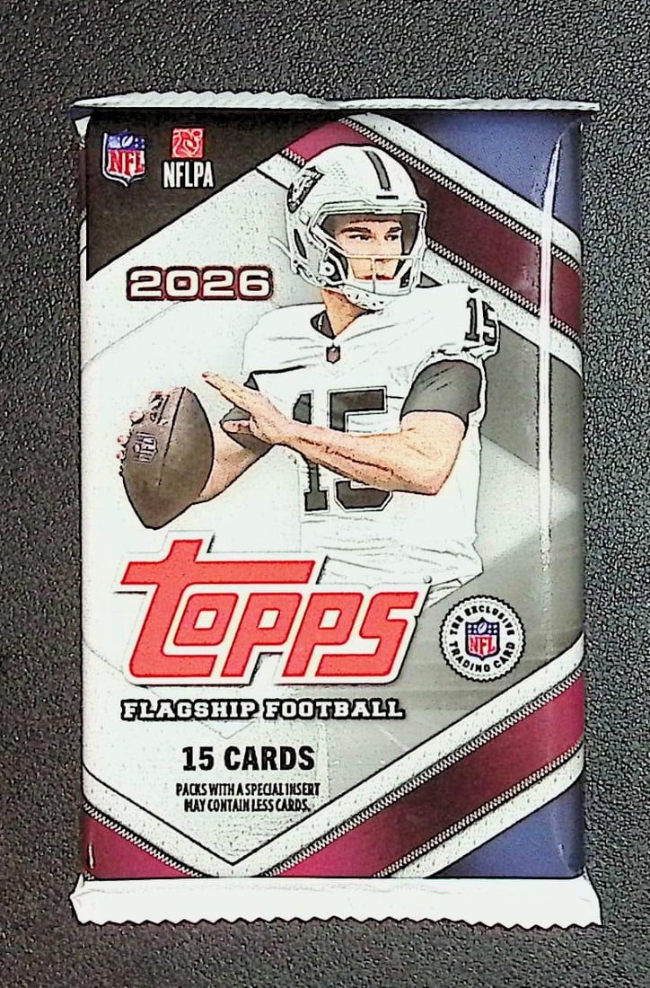 2026 Topps Flagship Football MEGA Box Pack: Topps Football NFL Trading & Sports Cards, Refractors, Prism Refractors, X-Fractors, Sports Cards for Sale Near Me, Super Bowl & Hall of Fame Players, Autographs, SP, SSP, Valuable Auction Memorabilia